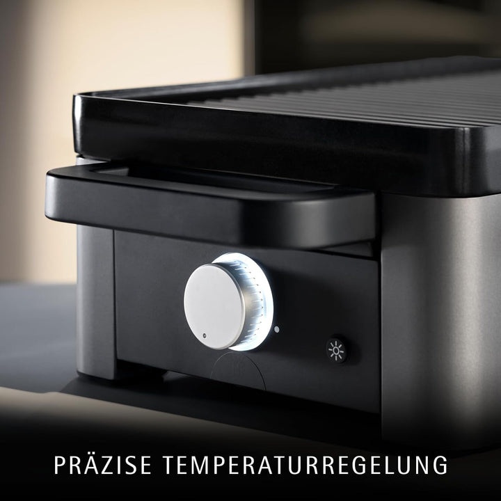 WMF Master Raclette Grill mit Keramikpfännchen und Schiebern, Raclette 8 Personen, 1500 W, mit Ablag