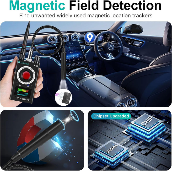 JMDHKK Multifunktionaler Datenschutzschutz: Versteckter Kamera-Detektor, Magnetfinder, Wanzen-Detekt