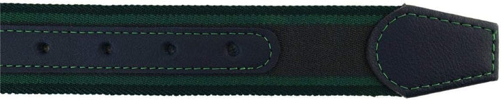 TigerTie hochwertiger Stretchgürtel mit Edelstahl Schnalle und echt Leder Applikationen - Gürtelbrei