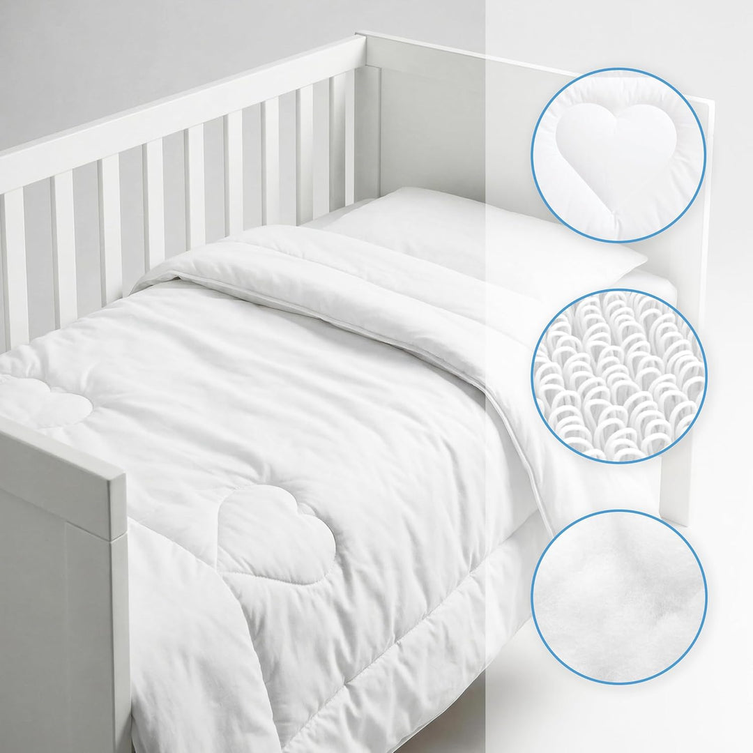 Baby Comfort Gestepptes Kleinkind-Bettwäsche-Set, 4 Tog und flaches Kissen, 80 x 70 cm (12 Monate +)
