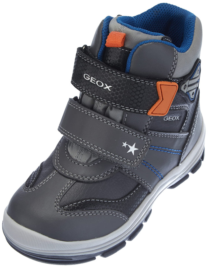Geox Herren B Flanfil Boy B Abx ANKLE BOOTS 20 EU Dk Grey Black, 20 EU Dk Grey Black