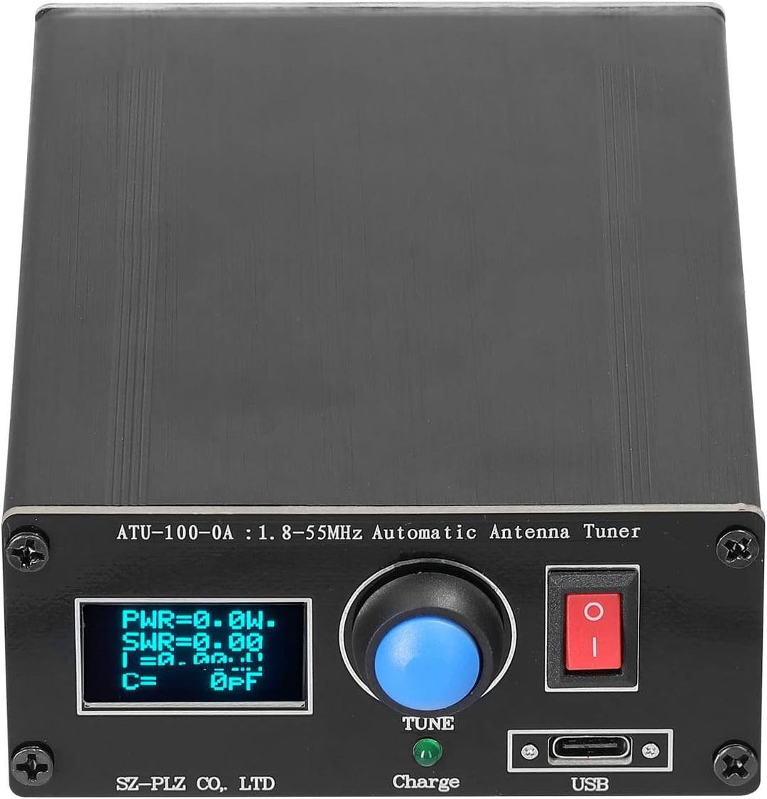 Sunydog Baugger ATU-100-0A 1,8-55MHz Mini automatischer Antennentuner 0,91 Zoll OLED Display Alumini