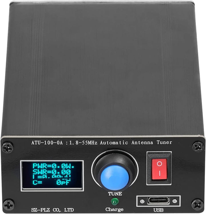 Sunydog Baugger ATU-100-0A 1,8-55MHz Mini automatischer Antennentuner 0,91 Zoll OLED Display Alumini