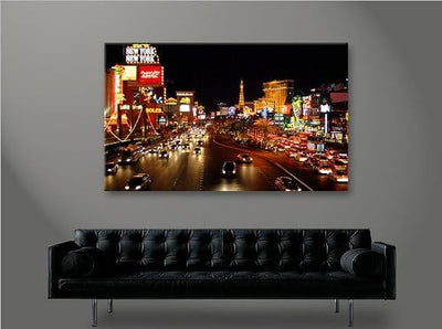 islandburner Bild Bilder auf Leinwand The Strip Las Vegas Casino 1p XXL Poster Leinwandbild Wandbild