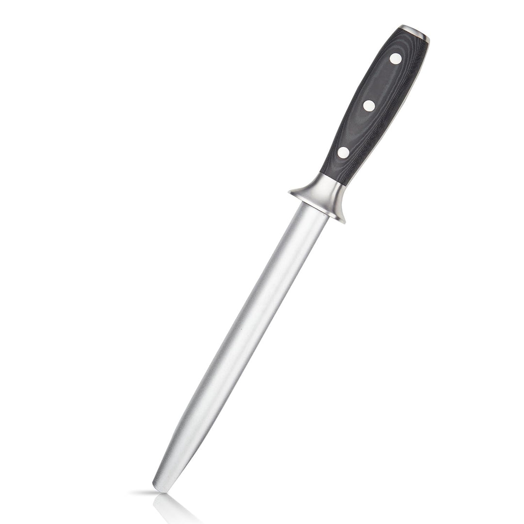 MEISTERKOCH Wetzstahl zum schärfen von Messern | 32,5 cm aus rostfreiem deutschen Edelstahl | ergono