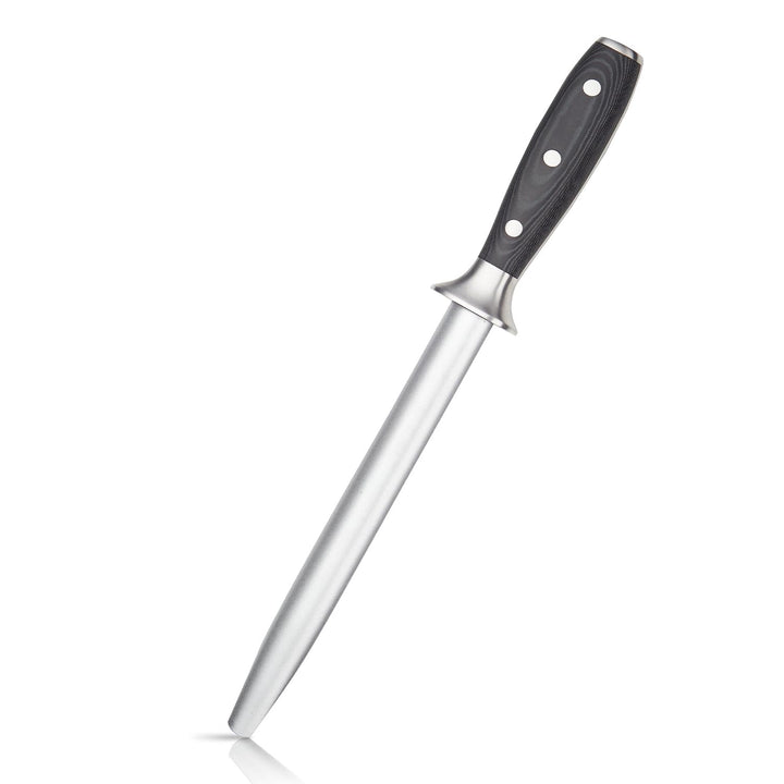 MEISTERKOCH Wetzstahl zum schärfen von Messern | 32,5 cm aus rostfreiem deutschen Edelstahl | ergono