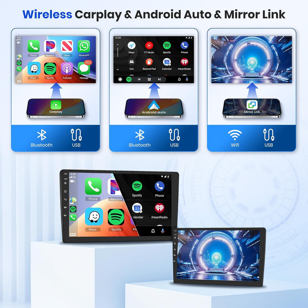 2G+64G Android Autoradio für Suzuki SX4 2006-2013 FIAT Sedici 2005-2014 mit Carplay Android Auto, Ri