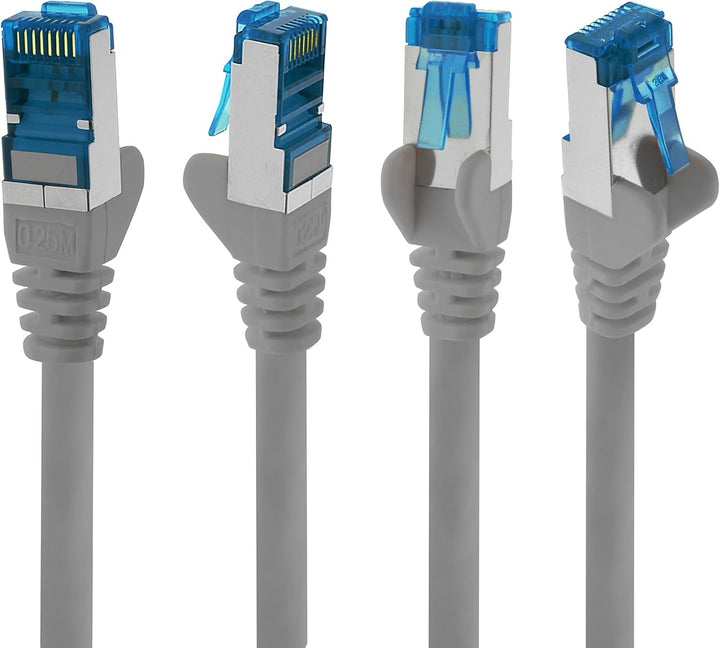 1aTTack.de Patchkabel – 10X 10m Ethernet, Netzwerk, Lan Kabel CAT6a (für Gigabit Netzwerke, Router,