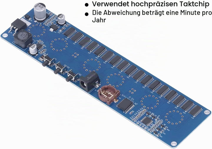 Nixie-Röhrenuhr-Bausatz – Mehrfarbiges 2/24-Stunden-IN14-Röhrenuhr-Montageset, Komplette Nixie-Röhre