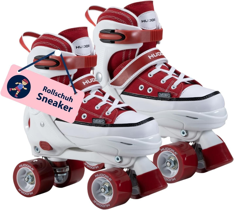 HUDORA Roller Skates, Sneaker für Kinder und Jugendliche - Grössenverstellbare Rollschuhe - Komforta