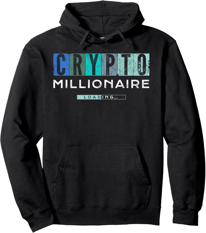 Crypto Millionaire Shirt | Funny Vintage Bitcoin & Dogecoin Pullover Hoodie