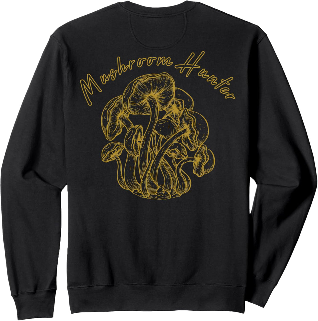 Backprint Mushroom Hunter, Pilze suchen ein vergnügen, Pilze Sweatshirt