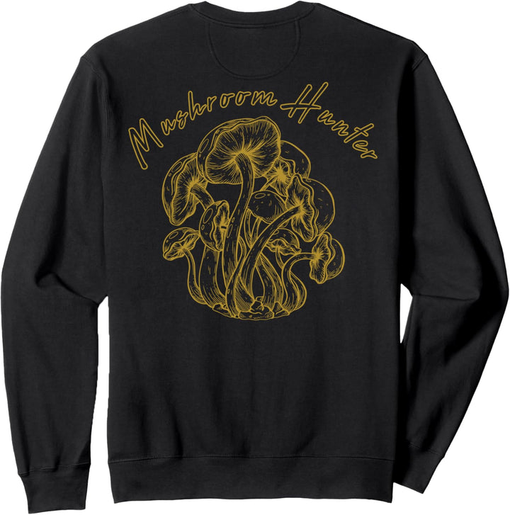 Backprint Mushroom Hunter, Pilze suchen ein vergnügen, Pilze Sweatshirt