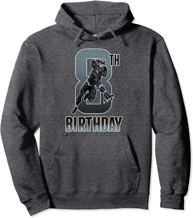 Marvel Black Panther Action Pose 8th Birthday Pullover Hoodie