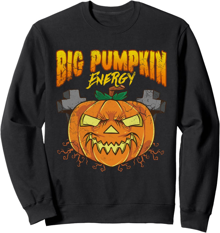 Grosse Kürbis-Energie Halloween Sweatshirt