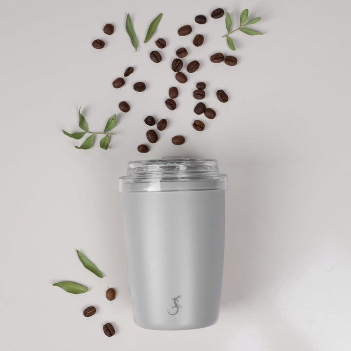 Lurch Isolierbecher Coffee-to-Go mit kratzresistenter Pulverbeschichtung 0,3l Jura Grey, Jura Grey