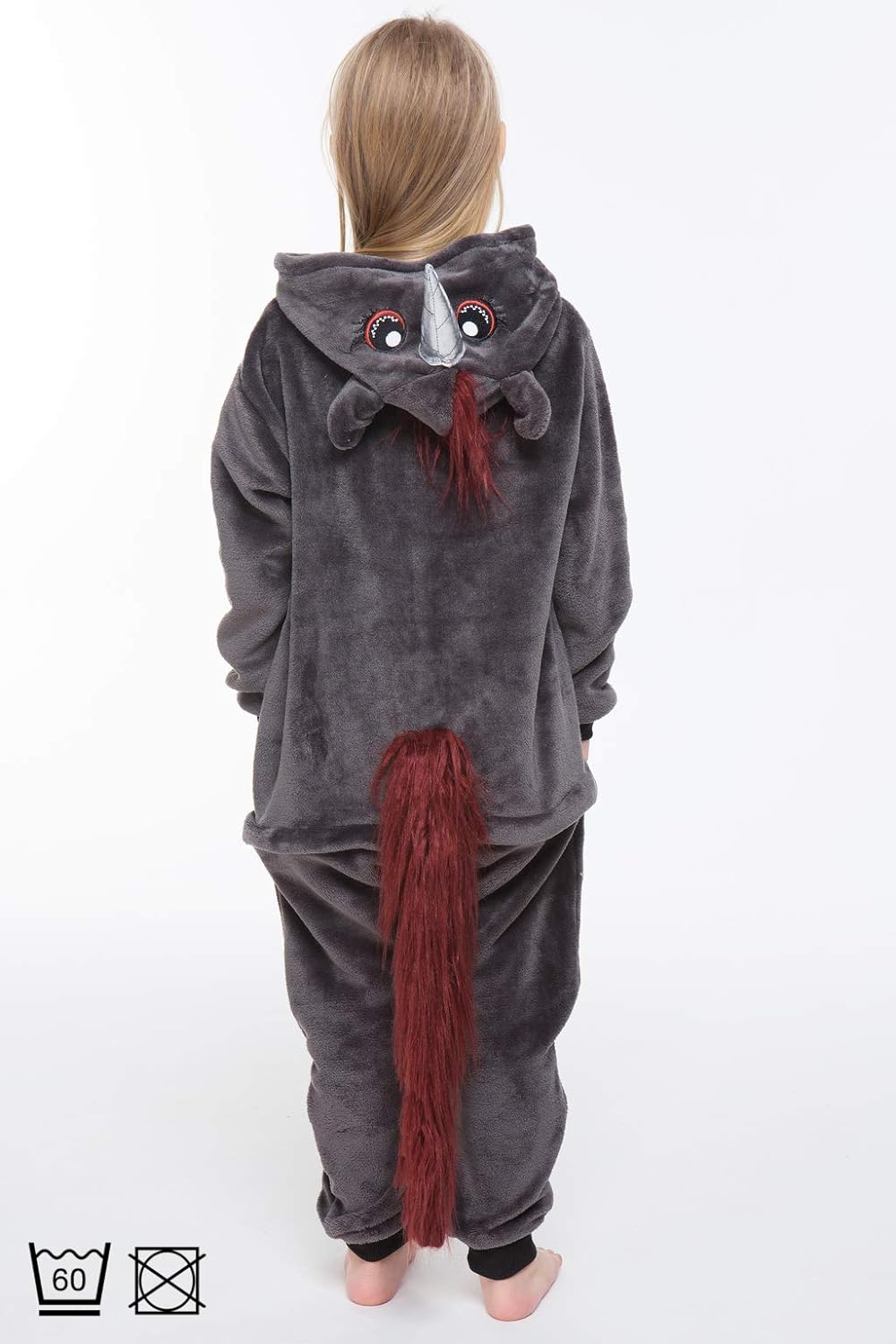 corimori - Ruby Punk-Einhorn Kinder Jungen Mädchen Onesie Jumpsuit Anzug Kostüm Verkleidung (Gr. 130
