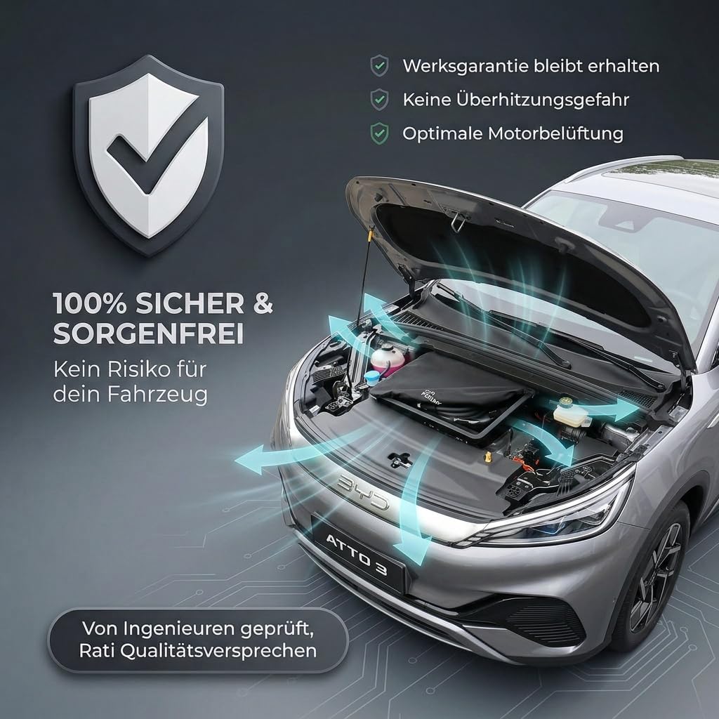 rati Frunk kompatibel für Frunk BYD ATTO 3 2022- | Erweiterter Front-Stauraum. Perfekt für Ladekabel