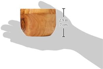 Berard 90070G Salzbehälter, Durchmesser 10–11 cm, Olivenholz, mit Geschenkbox, Braun