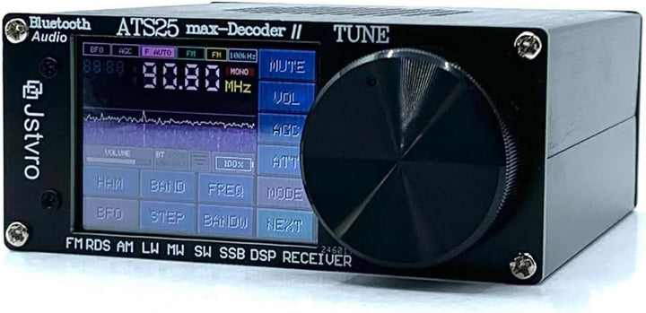 Irfora ATS-25MAX Decoder V2 2,4-Zoll-Touchscreen Tragbarer Vollband-Radioempfänger mit HAM-Frequenzm