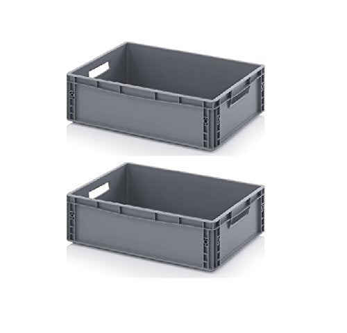 Auer Packaging 2x Eurobehälter 60 x 40 x 17 inkl. gratis Zollstock 2er Set