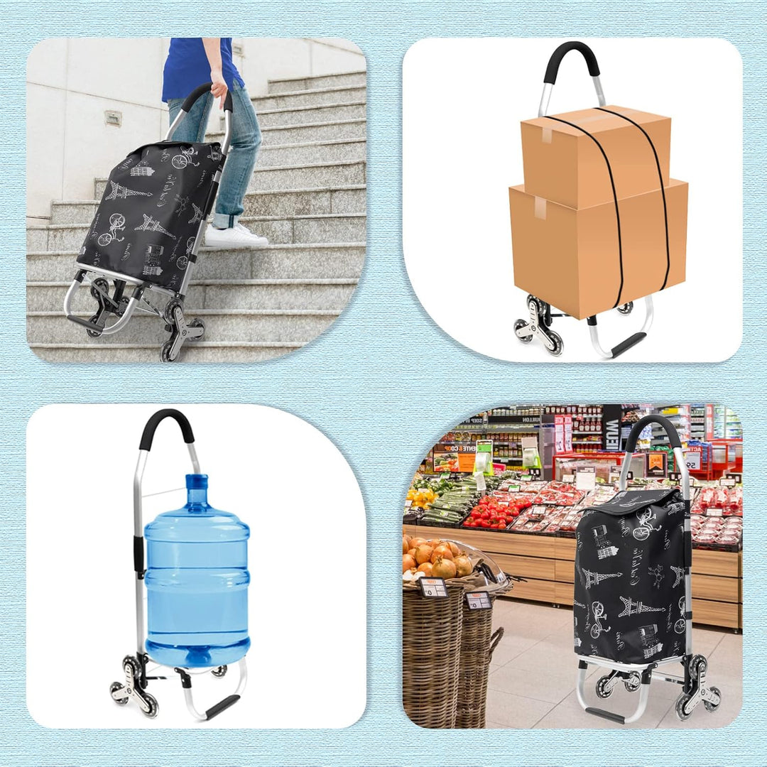 Einkaufswagen mit stabilem Aluminiumrahmen und Abnehmbarer wasserdichter Segeltuchtasche - Der ideal