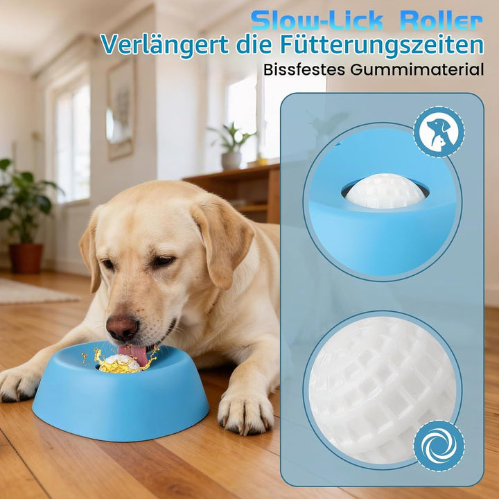 Dfydghb Schleckball Hunde, Beissfester Gummi Lick Bowl für Hunde Hundelickspielzeug, Nonrutsch Leckb