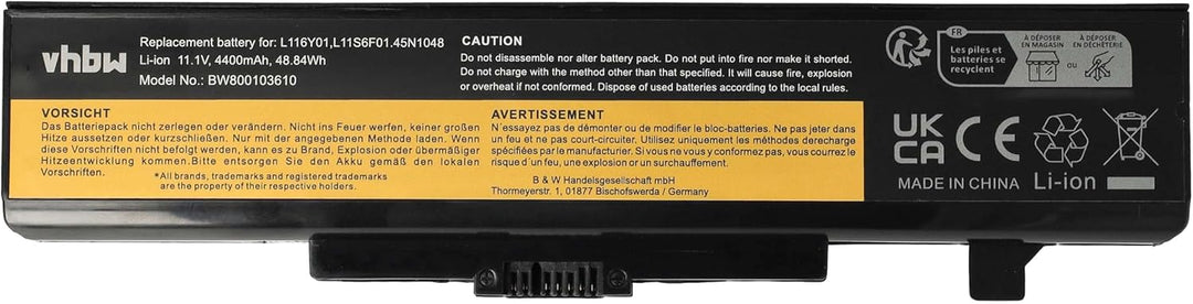 vhbw Akku kompatibel mit Lenovo Thinkpad Edge E530, E430, E435, E445, E430c, E431, E530c, E531 Noteb