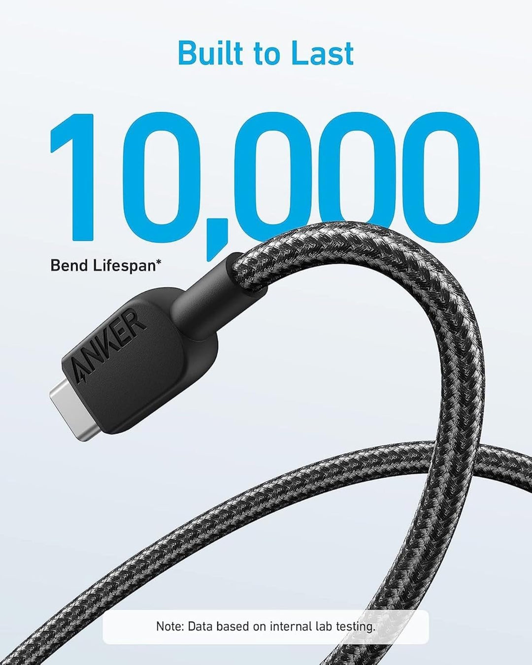 Anker USB C Kabel, [2 Stück 3m] Ladekabel USB C Nylon Geflochten Schnellladekabel, USB auf USB C Kab