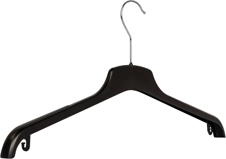 50 x Kleiderbügel Kunststoff CMG 47 cm Schwarz Anti-Rutsch Jackenbügel Hemden Trikots Mäntel Winterm