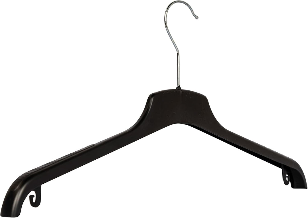 20 x Kleiderbügel Kunststoff CMG 47 cm Schwarz Anti-Rutsch Jackenbügel Hemden Trikots Mäntel Winterm