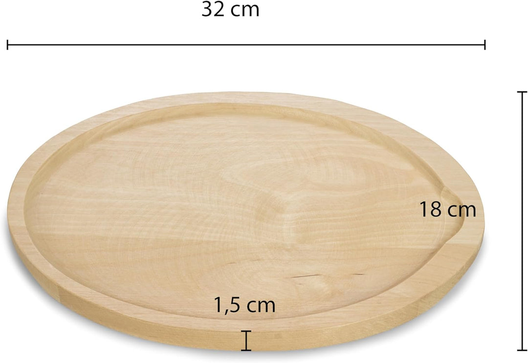 ECHTWERK Servierpfanne aus Gusseisen, Mini Pfännchen mit Servierbrett, Kleine Grillpfanne, Bereits e