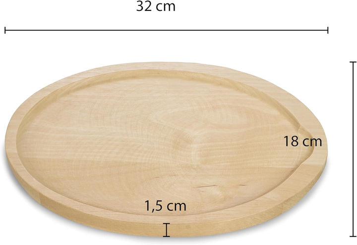 ECHTWERK Servierpfanne aus Gusseisen, Mini Pfännchen mit Servierbrett, Kleine Grillpfanne, Bereits e