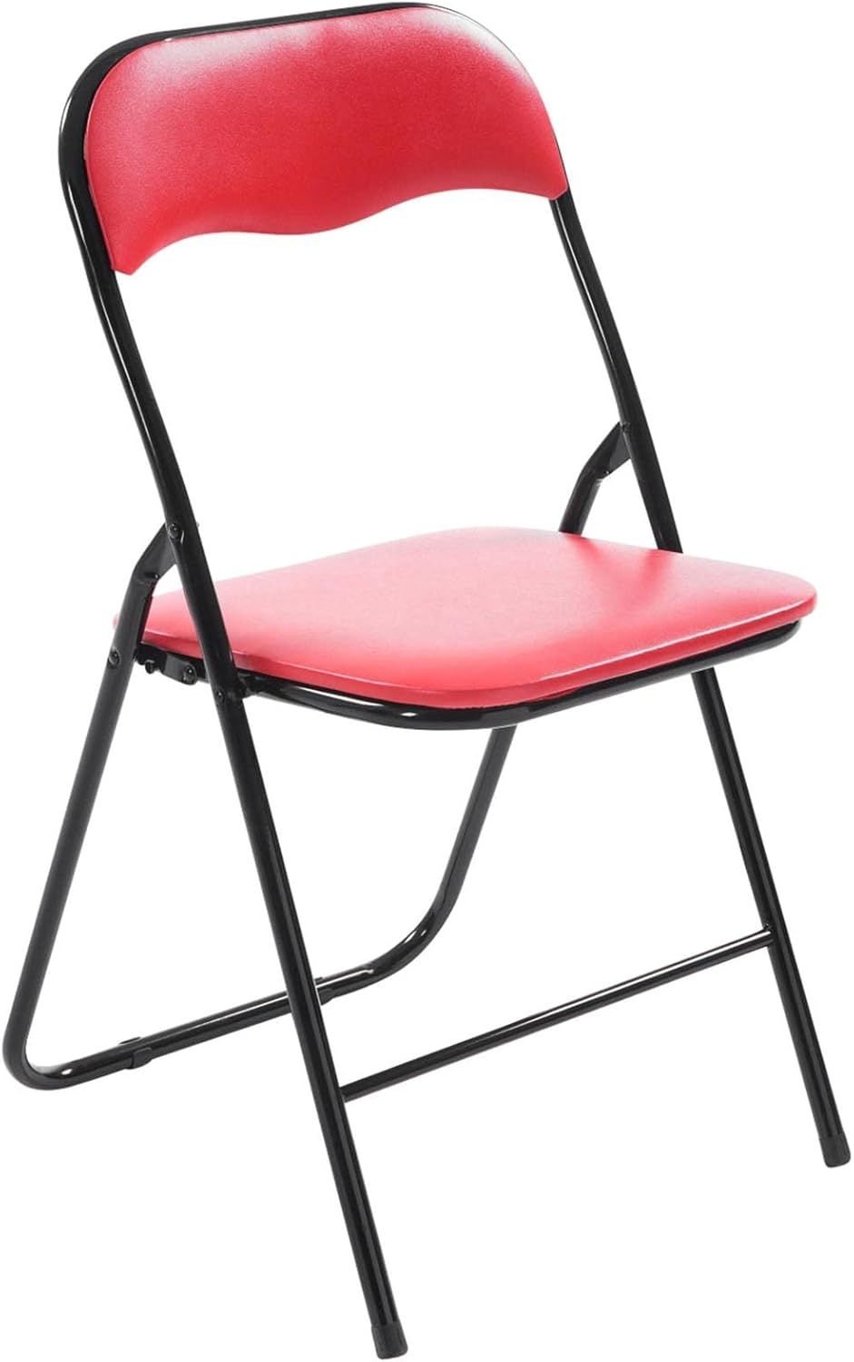 CLP 2er Set Klappstuhl Felix Gepolstert I Küchenstuhl Mit Metallgestell I Kunstleder PVC Sitz Gepols