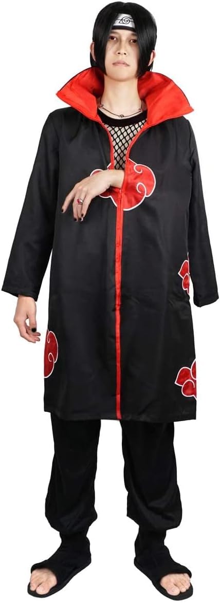 CoolChange Akatsuki Mantel | Itachi Umhang für Cosplay Kostüm | Grösse: XXL, XXL