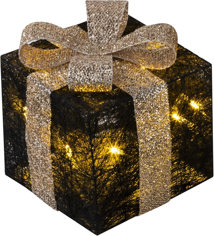 Bambelaa! 3er Led Deko Geschenke Leucht Boxen Timer Weihnachts Dekoration Weihnachtsdeko Beleuchtet
