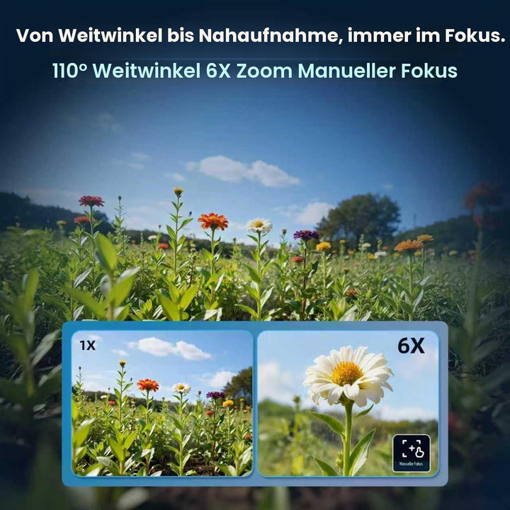 Zeitraffer Kamera 1296P 48MP Baustellenkamera, 6-Facher Digitalzoom 180 Tage Aufnahme Timelapse Came