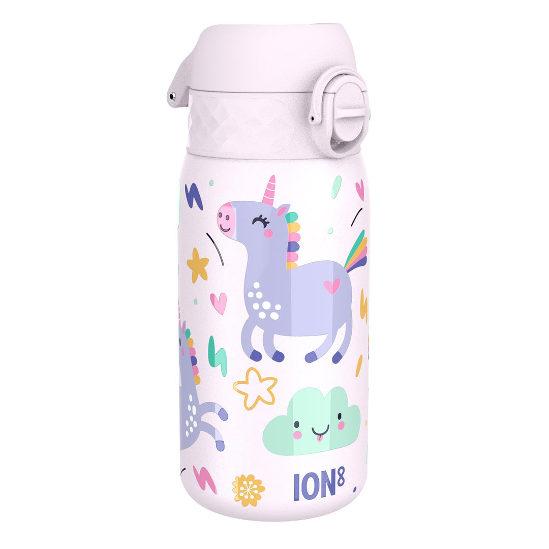ion8 Isolierte Edelstahl-Trinkflasche, 320 ml, Auslaufsicher, Einhandöffnung, Sichere Verriegelung,