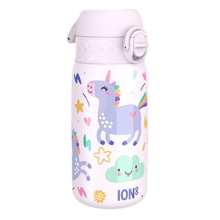 ion8 Isolierte Edelstahl-Trinkflasche, 320 ml, Auslaufsicher, Einhandöffnung, Sichere Verriegelung,