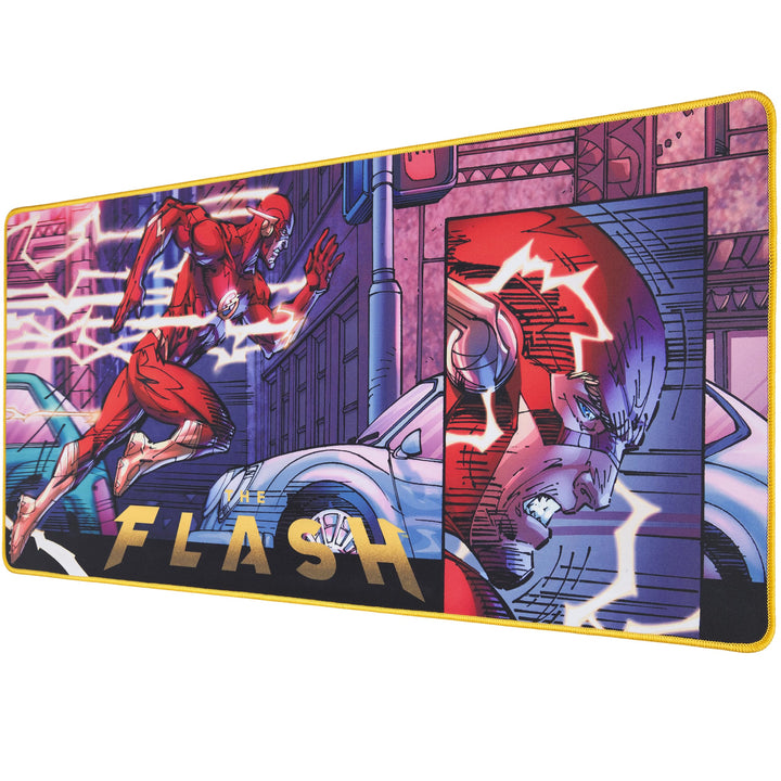 Subsonic DC Comics Flash Mauspad, rutschfest, XXL, 90 mm x 40 mm, offizielles Lizenzprodukt