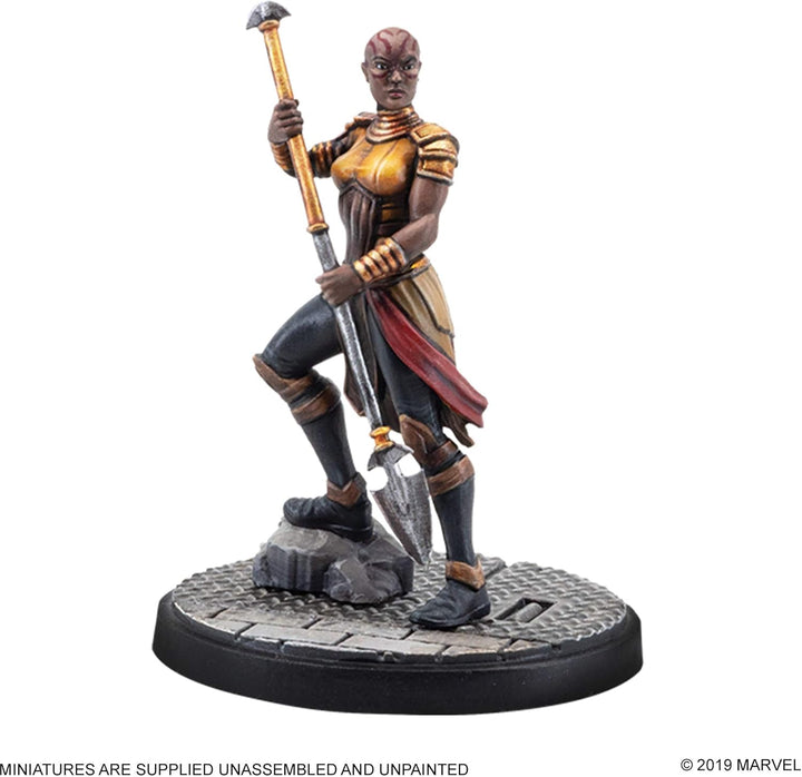 Atomic Mass Games , Marvel Crisis Protocol: Character Pack: Shuri and Okoye, Miniatures Game, Ages 1