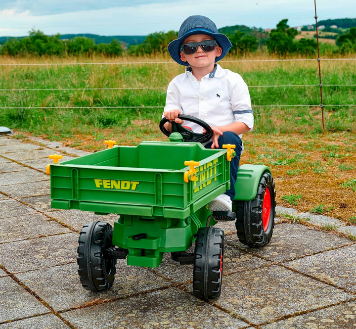 BIG - Fendt Geräteträger - Kindertraktor, Spielfahrzeug mit Präzisionskettenantrieb, 3-fach verstell