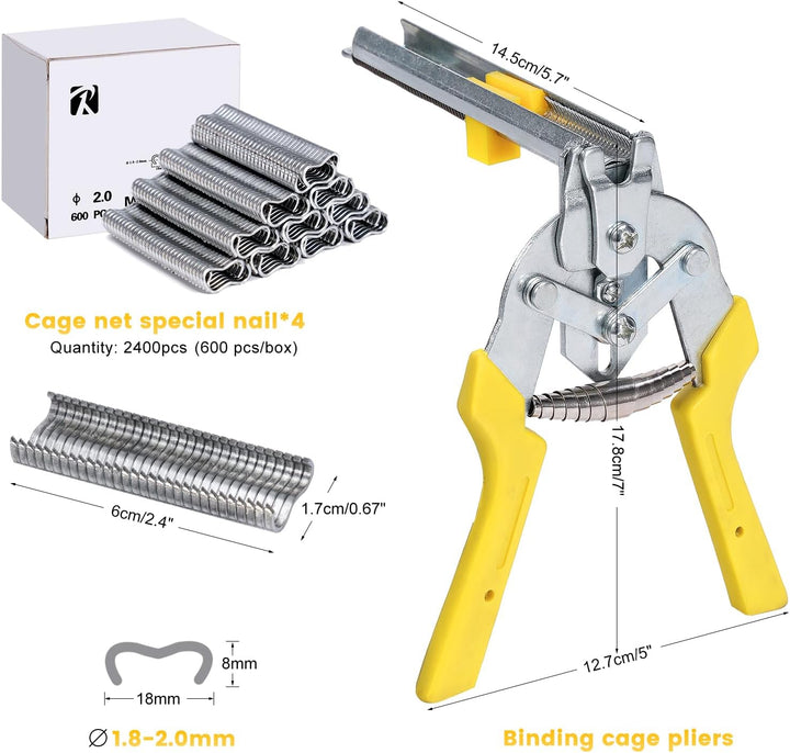 Drahtbefestigungszange, E Typ Drahtbefestigungszange, Zaunzange Rapid mit 2400 M NäGeln zum Reparier