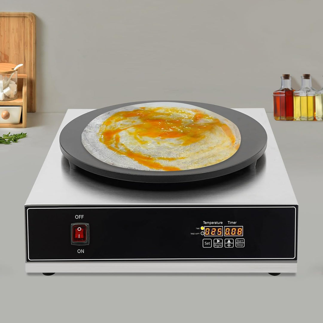 Electric Crepe Maker Elektrische Pfannkuchenmaschine mit Digitalanzeige
