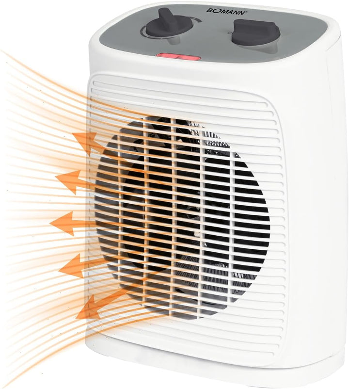 Bomann® Heizlüfter inkl. Ventilatorfunktion | elektrische Heizung mit stufenlosem regelbarem Thermos