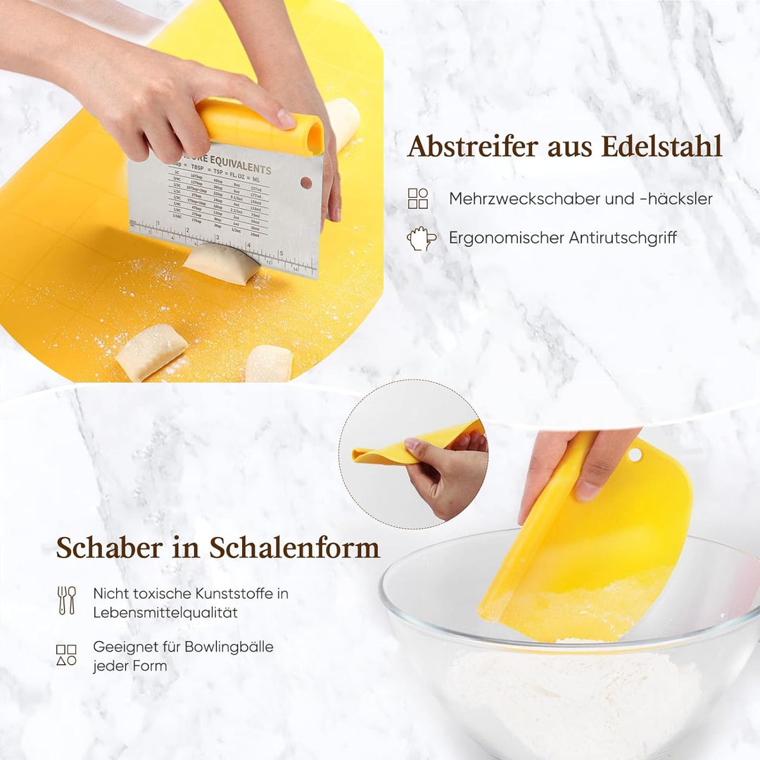 Gärkorb Brot Set mit 2 Gärkörbchen, Sauerteig Starter Set und Komplettset Backzubehör, sauerteig sta