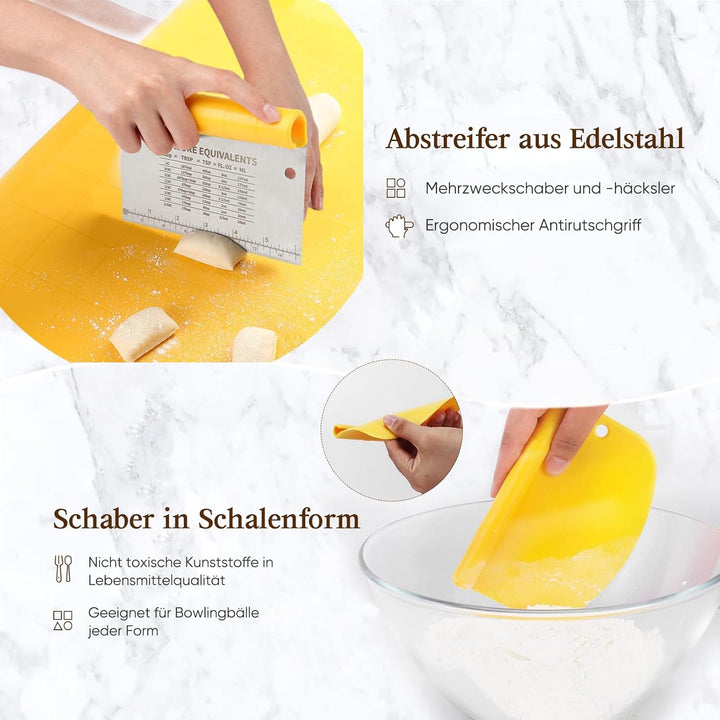 Gärkorb Brot Set mit 2 Gärkörbchen, Sauerteig Starter Set und Komplettset Backzubehör, sauerteig sta