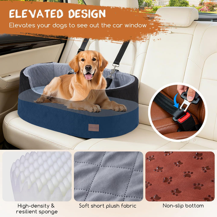 Hunde Autositz für grosse/mittlere Hunde, Pet Booster Sitz für Autos, SUVs und Lastwagen, Reisehunde