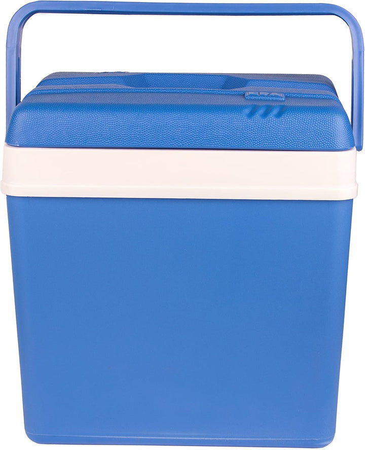BigDean Kühlbox 24 Liter blau/weiss inkl. 6 Kühlakkus - Bis zu 11 Std. Kühlung - Thermobox aus Kunst