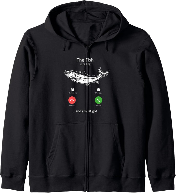 Der Fisch ruft und ich muss angeln gehen Kapuzenjacke